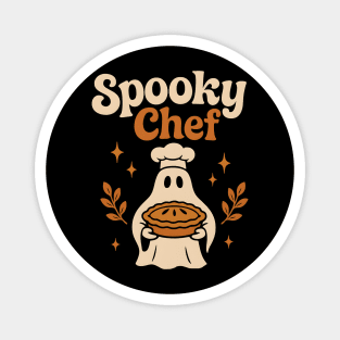 Spooky Chef Halloween Ghost Baking Pie Graphic Gift Magnet